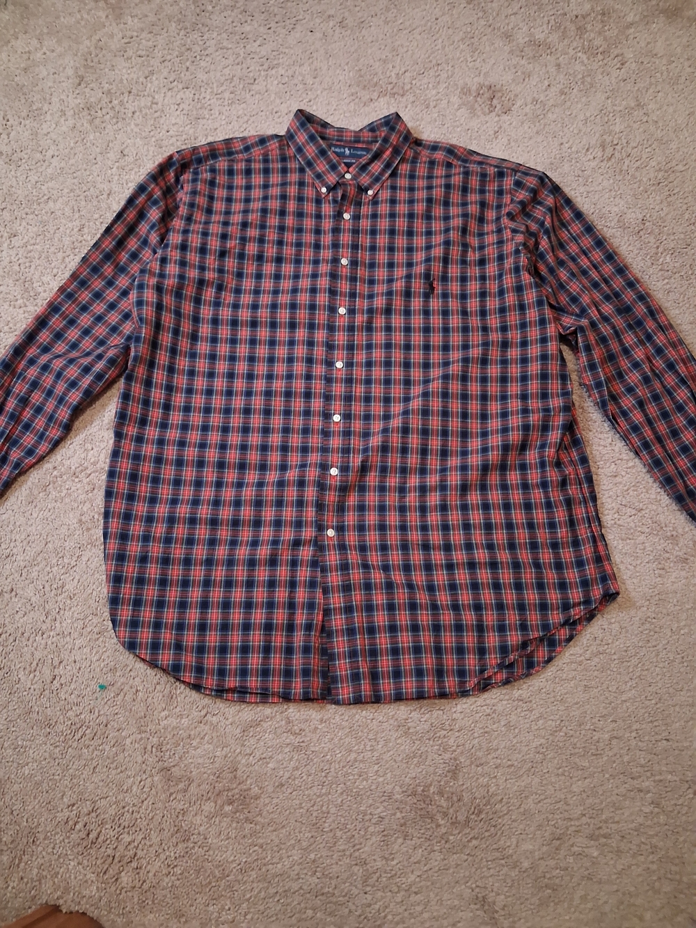 POLO Ralph Lauren Red & Navy Plaid Button-Down Shirt